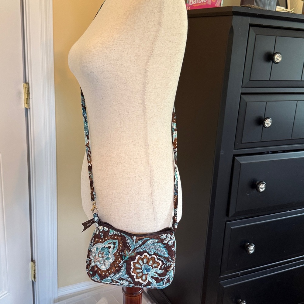 Vera Bradley Quilted Patterned Bag retired pattern, Java, blue Amy bag Crossbody